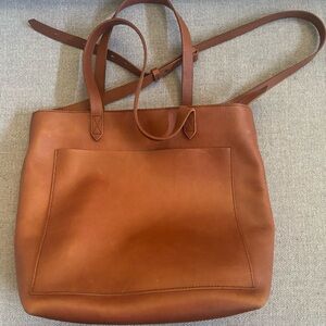 Madewell Elegant Brown Leather Tote Bag